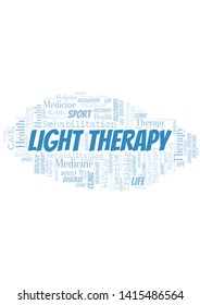 Light Therapy word cloud. Wordcloud made with text only.