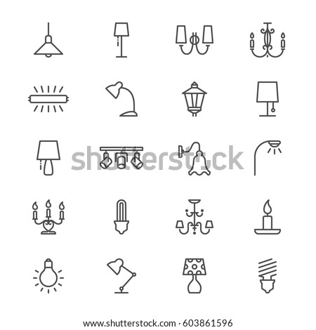 Light thin icons