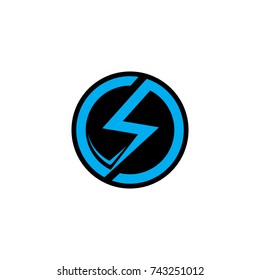 light thunder shape logo vector