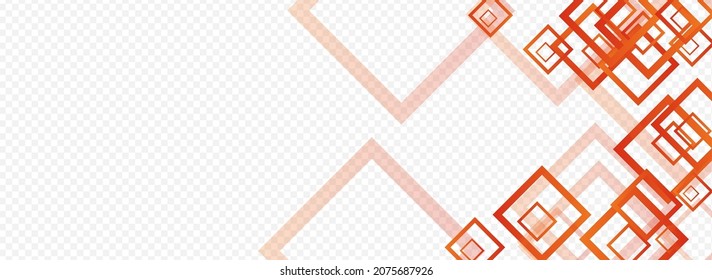 Hell-Tile Business-Vektorgrafik, transparenter Hintergrund. Modernes Rectangle Banner. Weiße Web-Textur. Orangefarbene Technologie, Hintergrund.