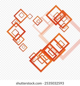 Light Tile Concept Vector Transparent Background. Geometry Element Illustration. Orange Style Pattern. Yellow Simple Wallpaper.