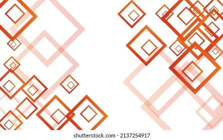 Light Tile Geometric Vector Background. Simple Rectangle Pattern. Grey Minimal Design. Orange Web Frame.