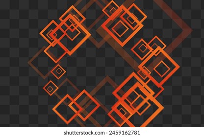 Light Tile Geometric Vector Transparent Background. Modern Element Template. White Abstract Design. Gray Simple Wallpaper.
