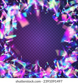 Tinsel claro. Diseño difuso. El Retro Rosado Parkles. Crystal Foil. Papel tapiz de resumen de arte digital. Efecto Glitch. El Fondo Cae. Tinsel Violet Light