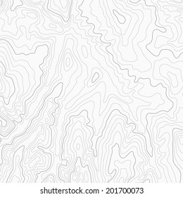 Light topographic contour map background, stock vector illustration