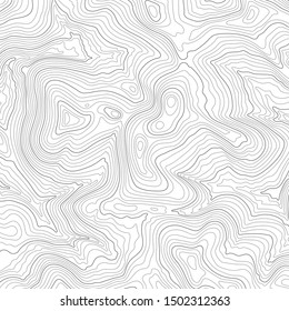 Light topographic line contour map background, stock vector illustration