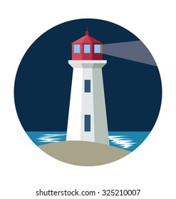 
Light Tower Colored Vector Illustration

