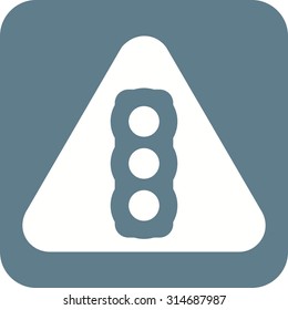 Light, traffic, signal icon vector image. Can also be used for traffic signs. Suitable for web apps, mobile apps and print media.