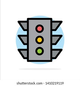 Light, Traffic, signal, Navigation, rule Abstract Circle Background Flat color Icon