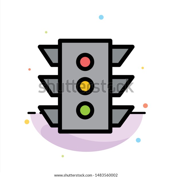 Light, Traffic, signal, Navigation, rule\
Abstract Flat Color Icon\
Template