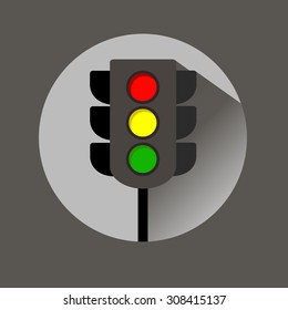 light traffic vector stoplight semaphore stop color