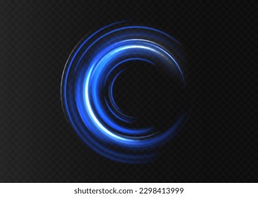 Light trail wave, fire path trace line, car lights, optic fiber and incandescence curve twirl png. road car headlights. Luminous white lines of speed. Light glowing effect. blue abstract motion lines.