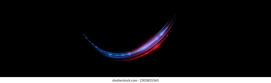 Light trail wave, fire path trace line, car lights, optic fiber and incandescence curve twirl png. road car headlights. Luminous red lines of speed. Light glowing effect. blue abstract motion lines.