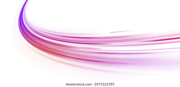 Light trail wave, fire path trace line, car lights, optic fiber and incandescence curve twirl. Magic sparkling trails of comet. Racing cars dynamic flash effects city road with long exposure.	