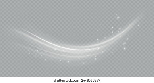 Light trail wave, fire path trace line and effect curve twirl. Neon motion effect. White special effect,speed police line. Road Magic of moving fast lines.