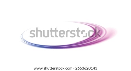 Light trail wave, fire path trace line, car lights, optic fiber and incandescence curve twirl. Big data traffic visualization, dynamic high speed, png, effect. Vector glowing lines air flow effect. 