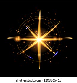 Magic Stars Vector Design Elements Golden Stock Vector (Royalty Free ...