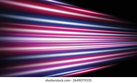 light trails on dark background. futuristic speed lines with colorful light glowing effect  