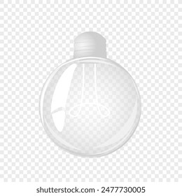 Light transparent bulb. Electric lamp. Template creativity idea business innovation. Vector illustration.