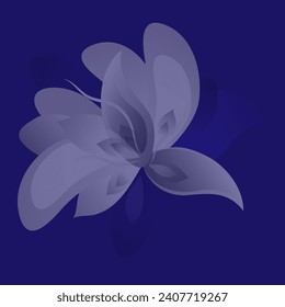 ilustración de vector de flores transparente claro