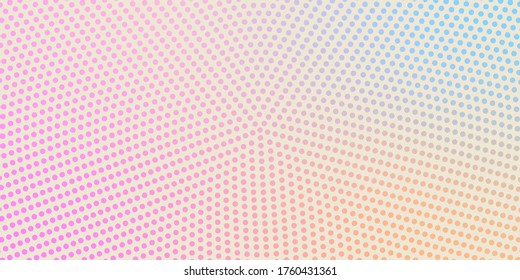 Diseño de superficie multicolor a la moda. fondo abstracto de puntos geométricos modernos vectoriales. Plantilla de textura monocroma con puntos. Estilo de semitono con formas en gradiente