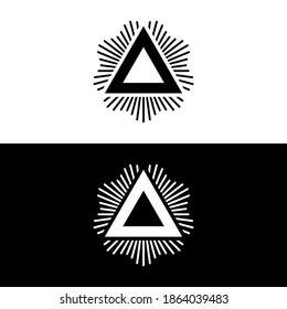 Light Triangle Sunburst Abstract Logo