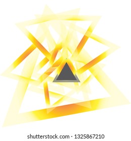 light of triangles with triangle in the center