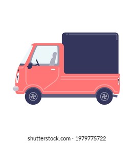 Light truck with loading platform.Vector illustration that is easy to edit.