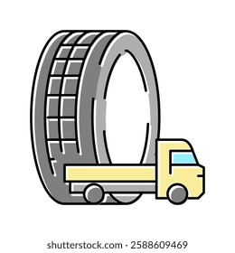 light truck tires color icon vector. light truck tires sign. isolated symbol illustration