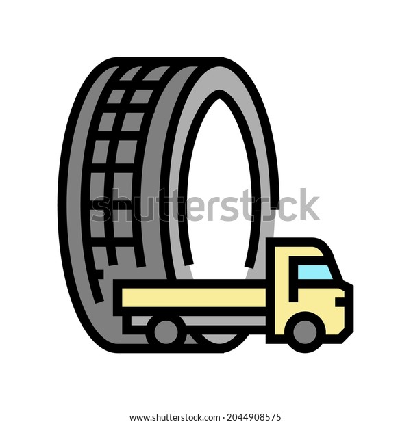 light truck tires color icon vector.\
light truck tires sign. isolated symbol\
illustration