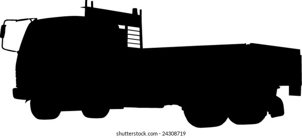 Light truck viewed from side isolated on white