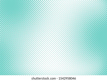 Light turquoise and white pop art background in retro comic style with halftone dots design, vector illustration eps10