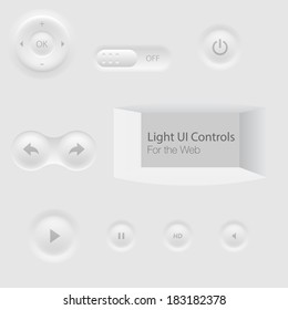 Light UI Controls Web Elements: Buttons, Switchers