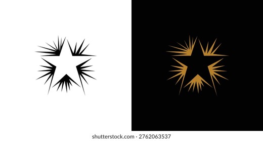 Light and unique star logo design