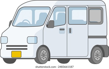 The light van isolated on white background