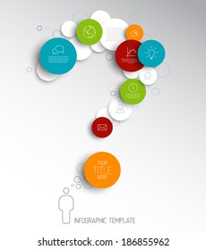 Light Vector abstract circles illustration / infographic template with place for your content