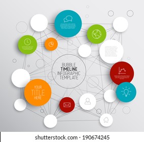 Light Vector abstract circles illustration / infographic template with place for your content