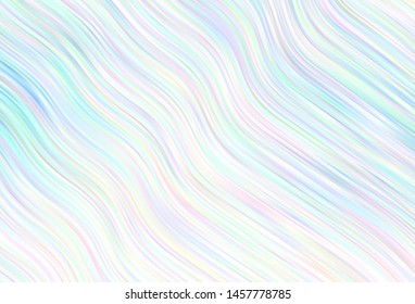 Light vector backdrop with curved lines. Geometric illustration in abstract style with gradient.  Colorful wave pattern for your design.