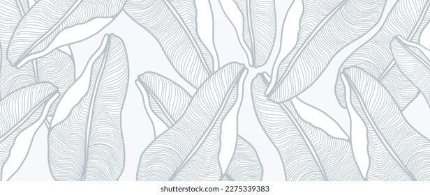 Fondo vectorial claro con hojas de plátano sobre fondo blanco para la decoración, cubiertas, tapicería