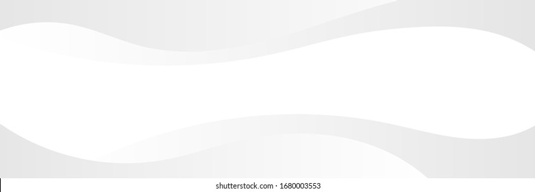 Light vector background, banner. Wavy shapes, shades of gray.