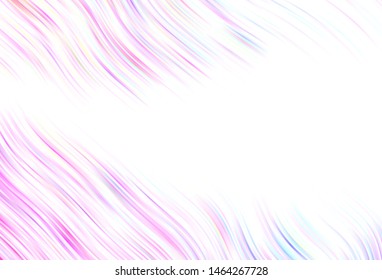 Light vector background with bent lines. Creative illustration in halftone style with gradient. Colorful wave pattern for your design.
