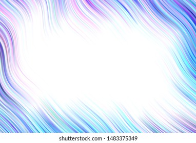 Light vector background with curved lines. Colorful abstract illustration with gradient lines. A completely new design for your business.