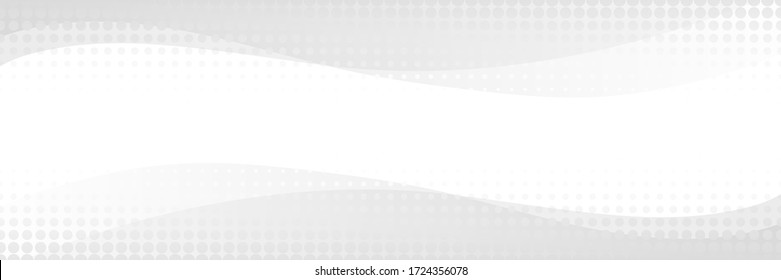 Light vector background, halftone dots, banner. Wavy shapes, shades of gray.