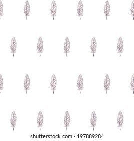 Light vector feather seamless pattern