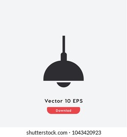 Light vector icon. Bulb symbol. Best modern flat pictogram illustration for web and mobile apps design.