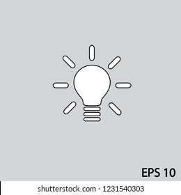 Light vector icon,eps10 format.