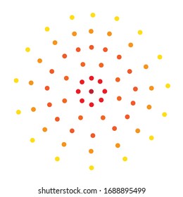 Light vector illustration which consist of circles. Dotted gradient design for your business. 