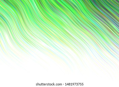 Light vector layout with curved lines. Creative illustration in halftone style with gradient. Brand new design for your ads, poster, banner.