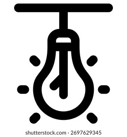 Icono de línea de Vector ligero en negrita