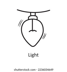 ilustración de diseño de iconos de contorno vectorial de luz. Símbolo de Navidad sobre el fondo blanco Archivo EPS 10